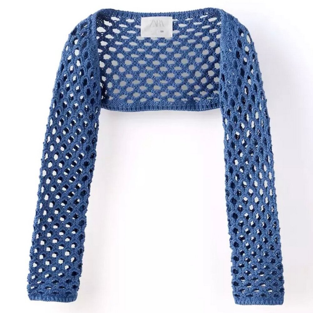 Zara Open Crochel Knit Shrug Sweater